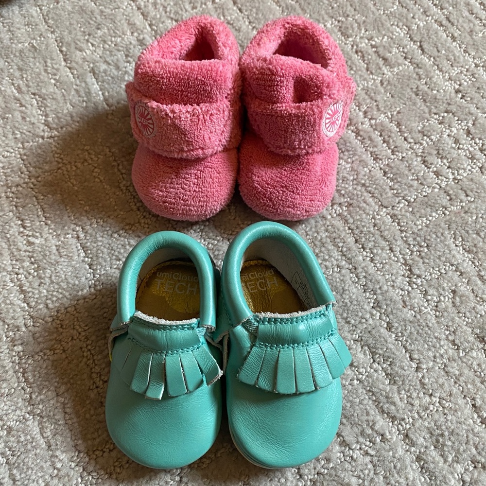 Baby Ugg shoes and Umi moccasins